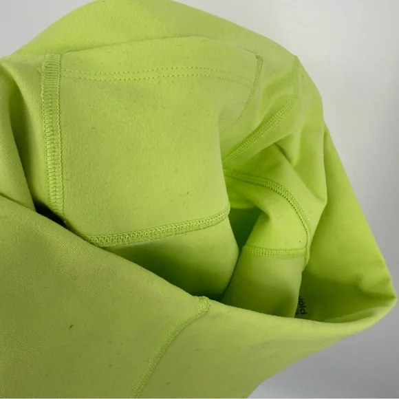 Fabletics PowerHold Lime Neon Green Bike Shorts High Waist Gym Workout - Picture 5 of 5